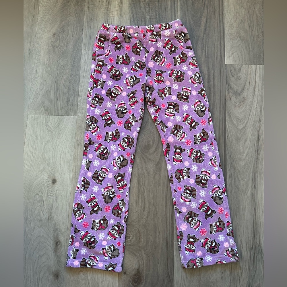 Kids Purple Pajama Pants with Fun Print